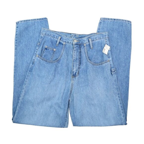 Vintage 90s Y2K NADA NUFF Womens Loose Wide Leg Carpenter Jeans DEADSTOCK Size M - Picture 1 of 11